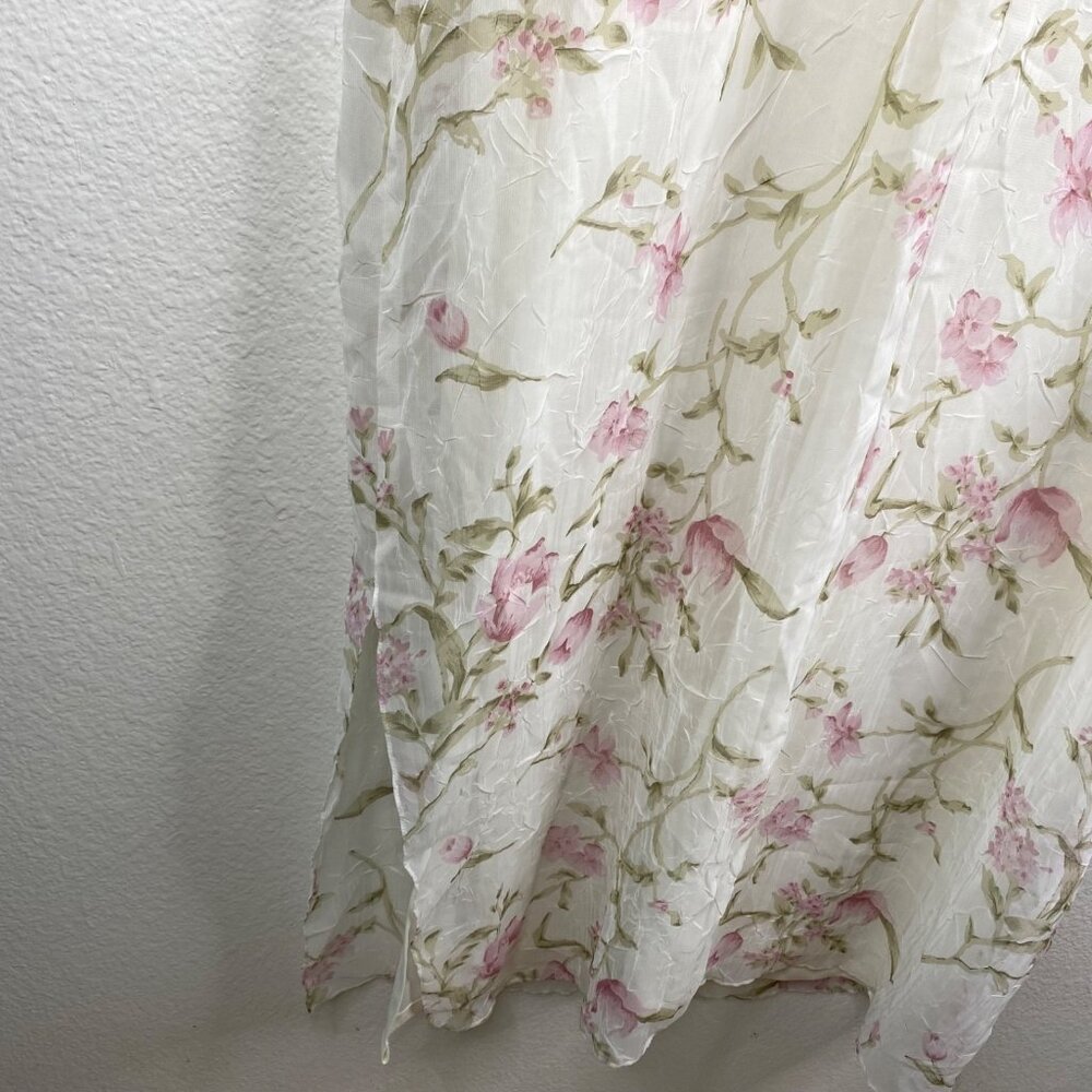 Ursula of Switzerland Dress White 18W Sleeveless Maxi Flora Romantic MOTB Whimsy - Picture 11 of 14
